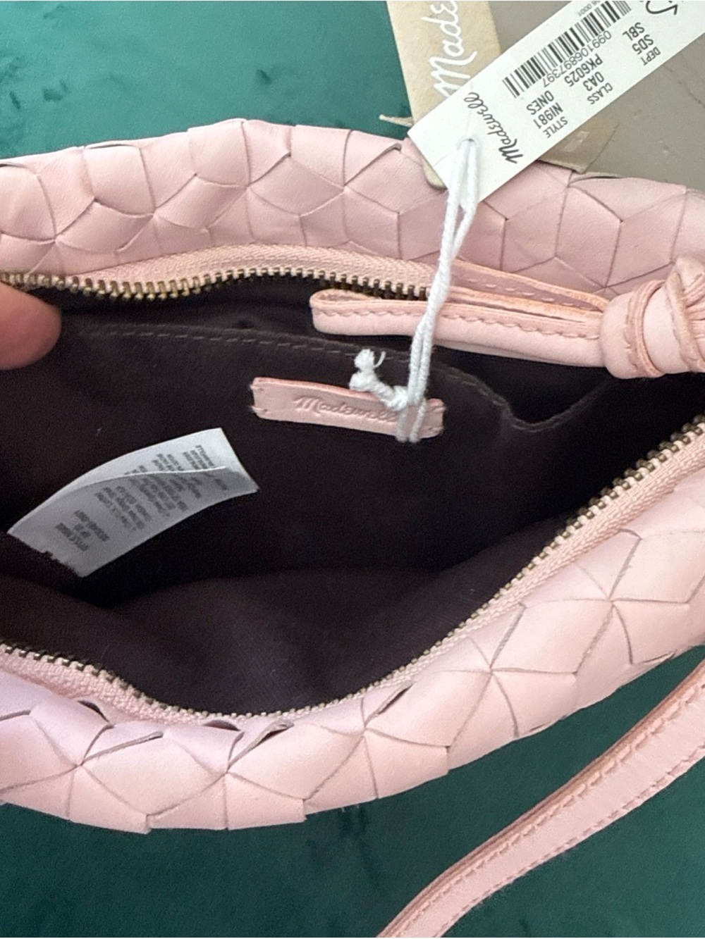 Madewell Woven Pale Pink Crossbody Bag - Picture 4 of 9